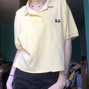 Yellow cropped polo